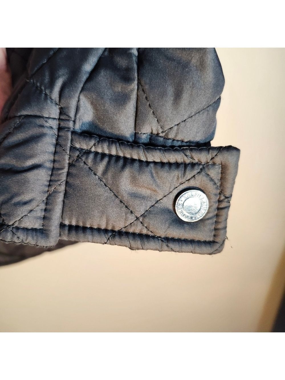 Ralph Lauren Women's Quilted Utility Jacket - Black Sz L - Picture 5 of 8